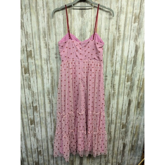 Betsey Johnson Classically Pink Glitter Heart Bustier Tulle Dress Size 6 NWT - Picture 5 of 13